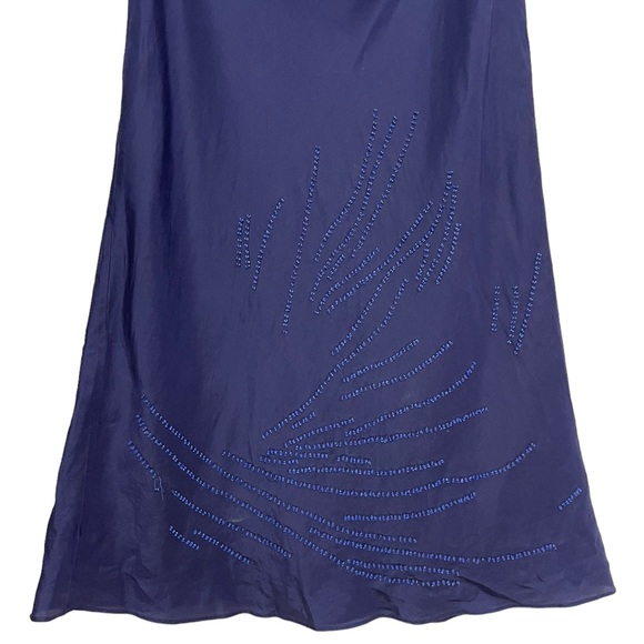 Banana Republic Women’s Navy Blue 100% Silk Skirt Size 2 - Picture 3 of 10